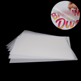 Factory price supplier hot/cold peeling clear transparent pet film sheet for t shirt printing heat transfer by Transfertagfactory